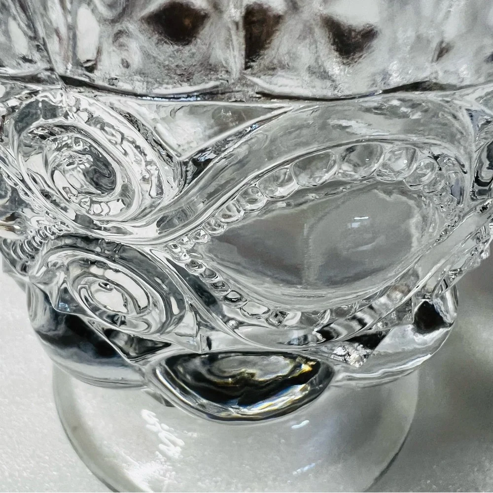 Vintage Mosser Glass Eyewinker Pattern Clear Glass 24 Oz Pitcher EAPG